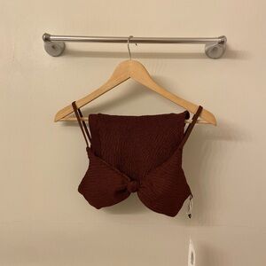 Dippin' Daisy's Brown Bikini Top + Shorts Bottoms